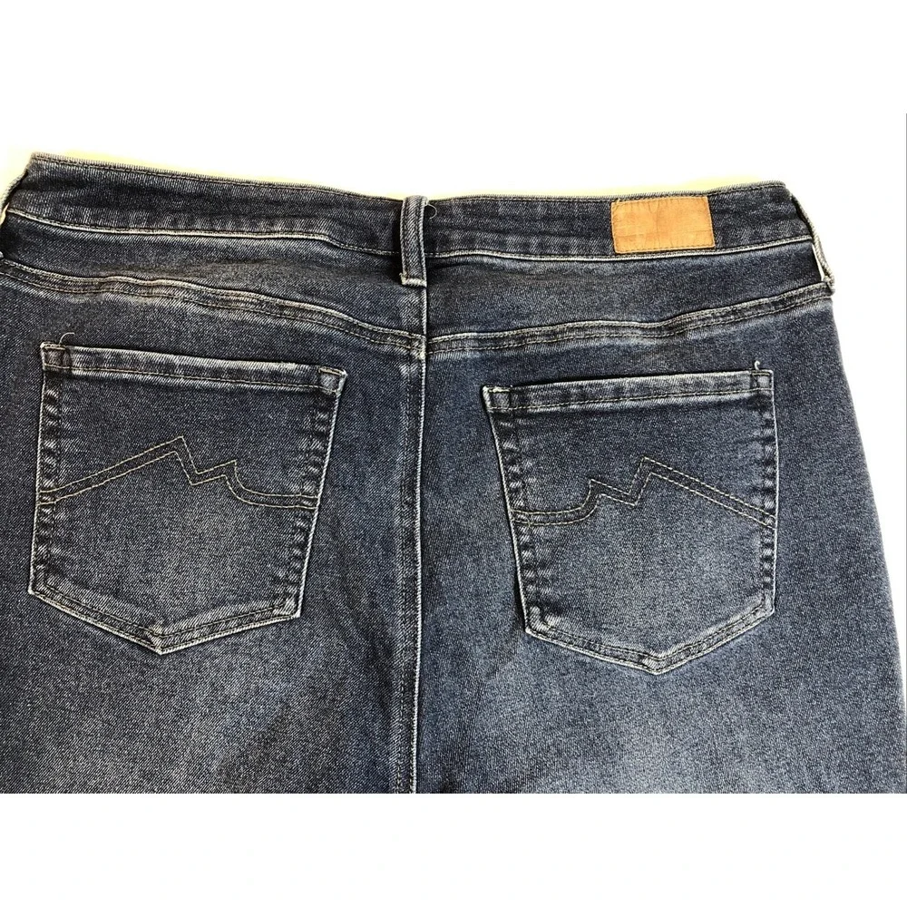 Max Studio Indigo Jeans Women's‎ Size 18W Denim Blue High Rise Slim Straight Leg